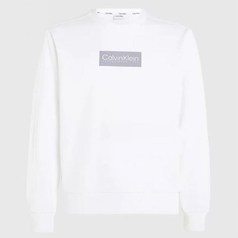 Calvin Klein Felpa girocollo Felpa Uomo Raised Logo girocollo Bianco - Francavilla Moda